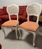 2 identieke Slaapkamerstoeltjes queen-ann lodewijk stoeltjes, Huis en Inrichting, Ophalen, Zo goed als nieuw, Wit, Twee