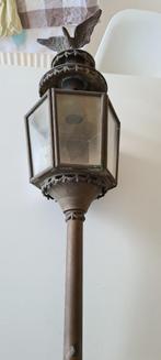 Zeer mooie antieke koperen koetslamp ( wandlamp ) met adelaa, Ophalen of Verzenden