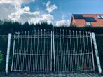 Authentieke hoeve poort in vol staal, Tuin en Terras, Ophalen, Gebruikt, IJzer