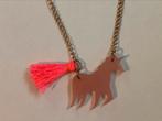 Meri Meri eenhoorn halsketting, Ophalen of Verzenden, Nieuw, Roze, Ketting