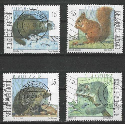 Belgie 1992 - Yvert/OBP 2477-2480 - Kleine Zoogdieren (ST), Postzegels en Munten, Postzegels | Europa | België, Gestempeld, Gestempeld