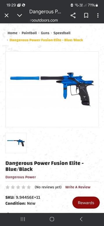 dangerous power fusion elite paintbal gun in koffer beschikbaar voor biedingen