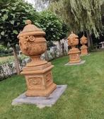 Tuinvaas met deksel op sokkel, Tuin en Terras, Ophalen, Nieuw