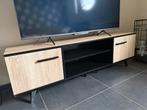 Tv meubel kleur eik met zwart, Huis en Inrichting, Ophalen, Gebruikt