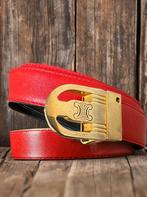 Vintage Celine rode leren riem, Kleding | Heren, Riemen en Ceintuurs, Ophalen of Verzenden, Zo goed als nieuw, Riem of Ceintuur