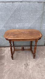 antieke ovale bijzettafel, Gebruikt, 55 tot 75 cm, Ovaal, Hout