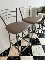 2 leuke barkrukken in goede staat te koop, Ophalen, Gebruikt, Met voetsteun, Metaal