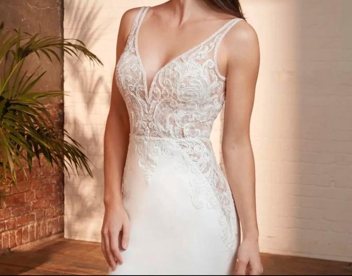 Bruidsjurk Oakley + toebehoren, Kleding | Dames, Trouwkleding en Trouwaccessoires, Gedragen, Trouwjurk, Wit, Ophalen