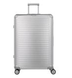 Reiskoffer Travelite Next Aluminium 4 Wiel Trolley L zilver, Handtassen en Accessoires, Nieuw, Slot, Ophalen