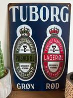 Panneau d'affichage en métal Tuborg, Enlèvement ou Envoi, Neuf, Panneau, Plaque ou Plaquette publicitaire