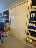 Armoire de bureau grise avec porte grise coulissante (TUVI), Ophalen, Gebruikt, 100 tot 150 cm, 200 cm of meer