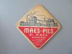 oud bierviltje Maes Pils Waarloos, Verzamelen, Biermerken, Verzenden, Zo goed als nieuw, Viltje(s), Overige merken
