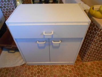 badkamerkastje wit met schuif 66 x 33 x H65 beschikbaar voor biedingen