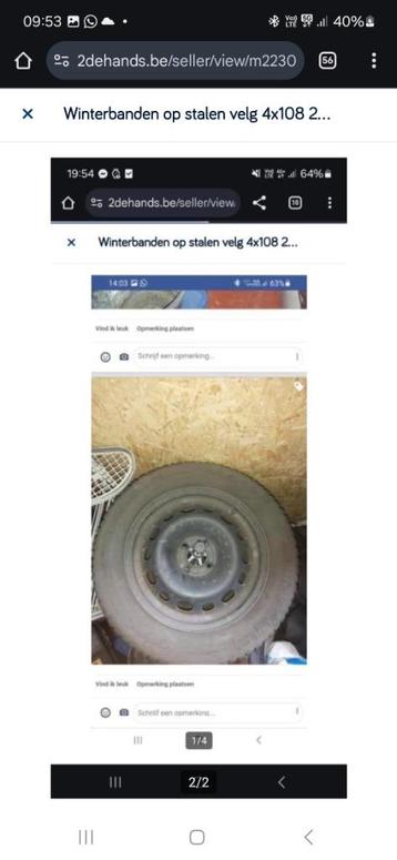 Winterbanden op stalen velg 4x108 215 60 16 voor cross? beschikbaar voor biedingen