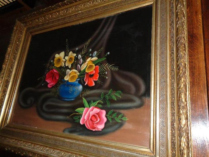 *Belle grande peinture ancienne signée et datée (1851), Antiquités & Art, Art | Peinture | Classique, Enlèvement ou Envoi