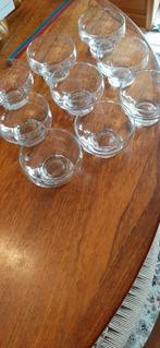 9 Coupelles pour glace / dessert + 1 grande, Ophalen of Verzenden, Zo goed als nieuw, Glas