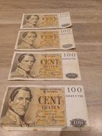 Oude biljetten van 100 fr. Jaartal 1955, 58, 59 en 59., Postzegels en Munten, Ophalen of Verzenden