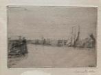 ENSOR James     **STAKETSEL Oostende** 1887 ets/droge naald, Antiek en Kunst, Ophalen of Verzenden