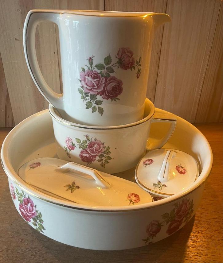 vintage lampetset Petrus Regout, Maastricht, Antiek en Kunst, Antiek | Keramiek en Aardewerk, Ophalen