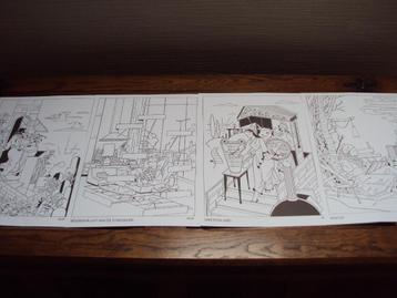 Set van 4 illustraties JAN VDV (Jan Van Der Veken) beschikbaar voor biedingen