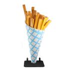 Sac à frites 180 cm - sac à frites mobile en polyester