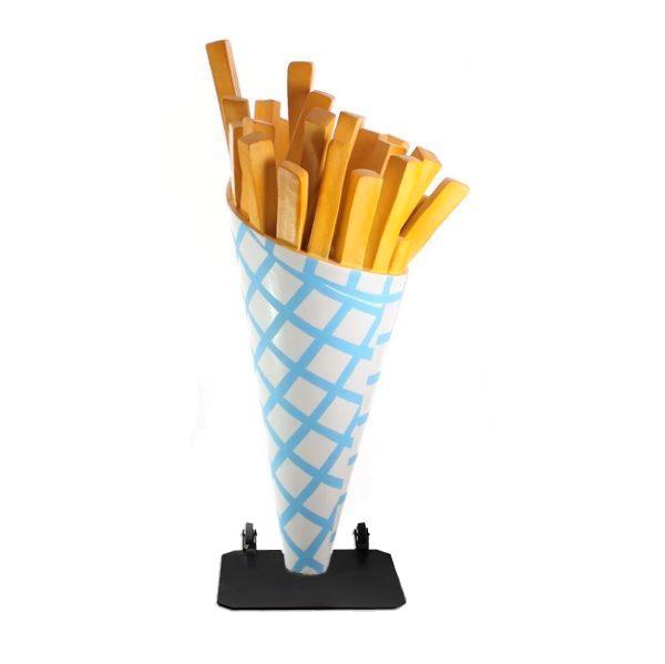 Frietzak patatzak 180 cm - patatzak polyester verrijdbaar, Verzamelen, Merken en Reclamevoorwerpen, Nieuw, Ophalen