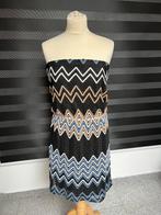 Zwart blauwe dames jurk van K-Design maat L, Comme neuf, Noir, K-design, Taille 42/44 (L)