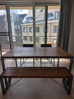 Dining set with table, 2 chairs and a bench, Ophalen, Gebruikt