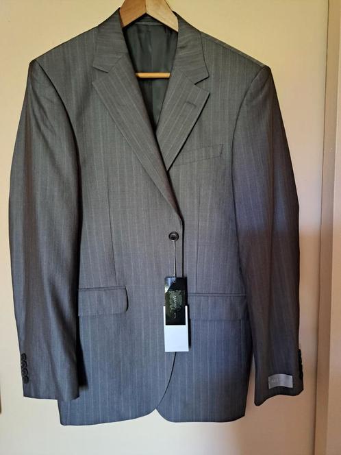 AZZARO Grijze jas van wol en zijde T.52, Kleding | Heren, Kostuums en vesten, Nieuw, Maat 52/54 (L), Grijs, Ophalen of Verzenden