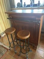 Barmeubel met 2 krukken, Huis en Inrichting, Barren, Ophalen, Zo goed als nieuw, Inclusief barstoelen