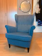 Grijze Strandmon oorfauteuil IKEA, Huis en Inrichting, Ophalen, Zo goed als nieuw, 75 tot 100 cm, 75 tot 100 cm