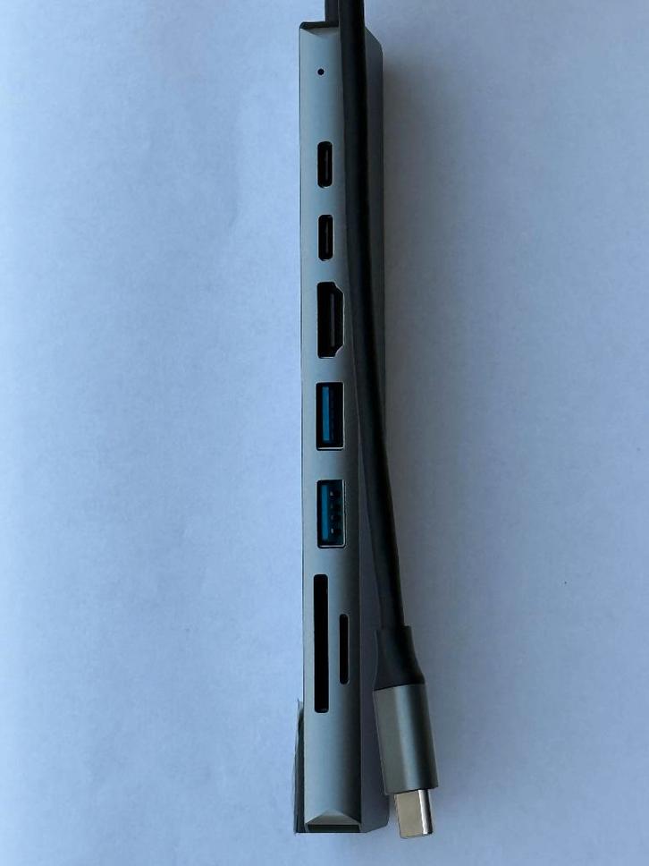 USB-C 8-in-1 hub (HDMI + RJ45) - Nieuw 1050, Computers en Software, Dockingstations, Nieuw, USB-hub, Laptop, Tablet, Ophalen of Verzenden