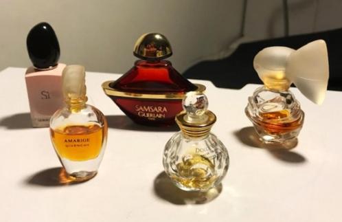 Parfum Dior Armani Guerlain 5 mini flesjes Verzamel🤗💑👌, Handtassen en Accessoires, Uiterlijk | Parfum, Gebruikt, Ophalen of Verzenden