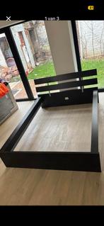 Bed 140x200, Ophalen, Gebruikt, Zwart, 140 cm