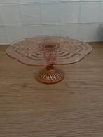 Pied a tarte verre rose 22 cm, Enlèvement ou Envoi, Comme neuf
