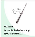 Barbell / olympische halterstang 150CM  50MM, Sport en Fitness, Fitnessmaterialen, Ophalen, Zo goed als nieuw