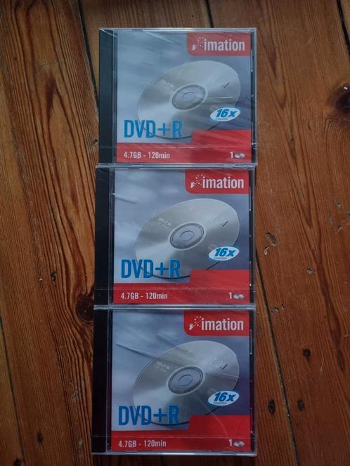 3 nieuwe DVD+R 4,7GB 16x 120 min, Informatique & Logiciels, Disques enregistrables, Neuf, Dvd, Enlèvement ou Envoi