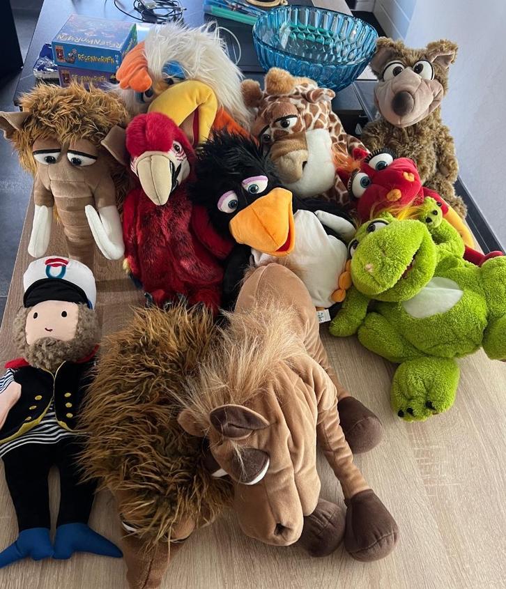 Handpoppen (living puppet, Folkmanis), Kinderen en Baby's, Speelgoed | Knuffels en Pluche, Zo goed als nieuw, Overige typen, Ophalen