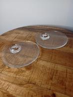 2 frosted glas ontbijtborden/dipschaaltjes Pukeberg Sweden, Huis en Inrichting, Ophalen of Verzenden, Bord(en), Overige stijlen