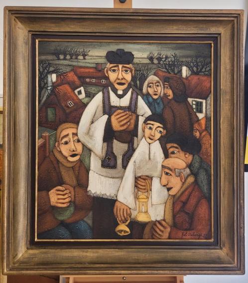 Robert DELANGE, Berechting, Antiek en Kunst, Kunst | Schilderijen | Klassiek, Ophalen