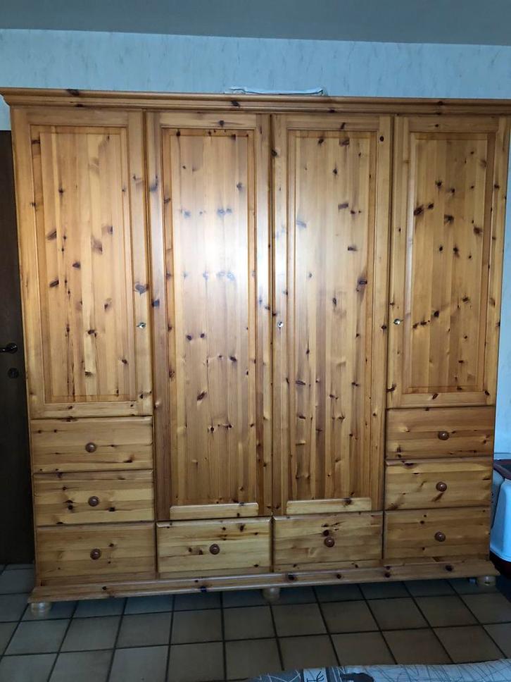 Kleerkast - grenen - 210 /200/60 cm, Huis en Inrichting, Kasten | Kleerkasten, Gebruikt, 200 cm of meer, 200 cm of meer, 50 tot 75 cm