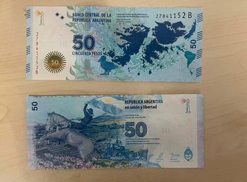 Bankbiljetten - Argentinië - 50 pesos herdenkingsmonumenten