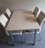 keukentafel + 4 stoelen, Maison & Meubles, Tables | Tables mange-debout, Enlèvement, Utilisé