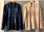 2 hemden maat L (geborduurd) „WESTERN PASSION” - J.Hallyday, Kleding | Heren, Overhemden, Ophalen of Verzenden, Gedragen, Overige kleuren