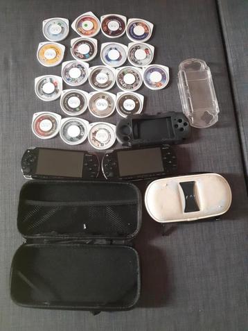 Dubbele PSP met 19 games en 2 geheugenkaarten beschikbaar voor biedingen