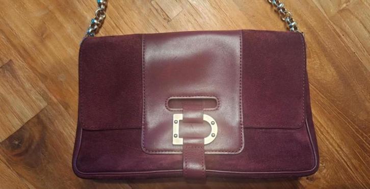 Delvaux schoudertas Colette PM bordeaux nubuck, Bijoux, Sacs & Beauté, Sacs | Sacs à bandoulière, Utilisé, Autres marques, Rouge