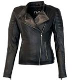 kalfsleer bikers jas in zwart , Italiaans merk, maat 46(44), Made in Italy, Zwart, Maat 46/48 (XL) of groter, Nieuw
