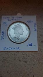 Cook islands 50 dollar 1990 AG PROOF geres mika, Timbres & Monnaies, Monnaies | Océanie, Enlèvement ou Envoi