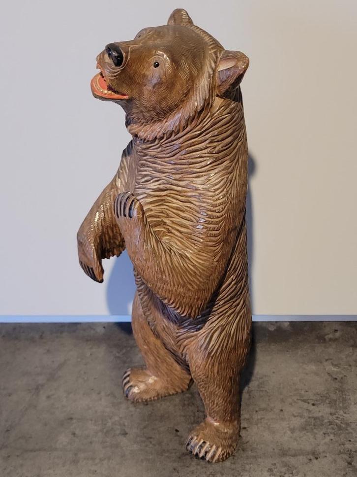 oude houten beer Brienz zwarte woud 30 cm, Antiek en Kunst, Kunst | Beelden en Houtsnijwerken, Ophalen of Verzenden