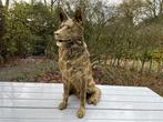 Beeld Duitse herder, honden, tuin, vijver, 75 cm, Ophalen, Nieuw, Kunststof, Dierenbeeld